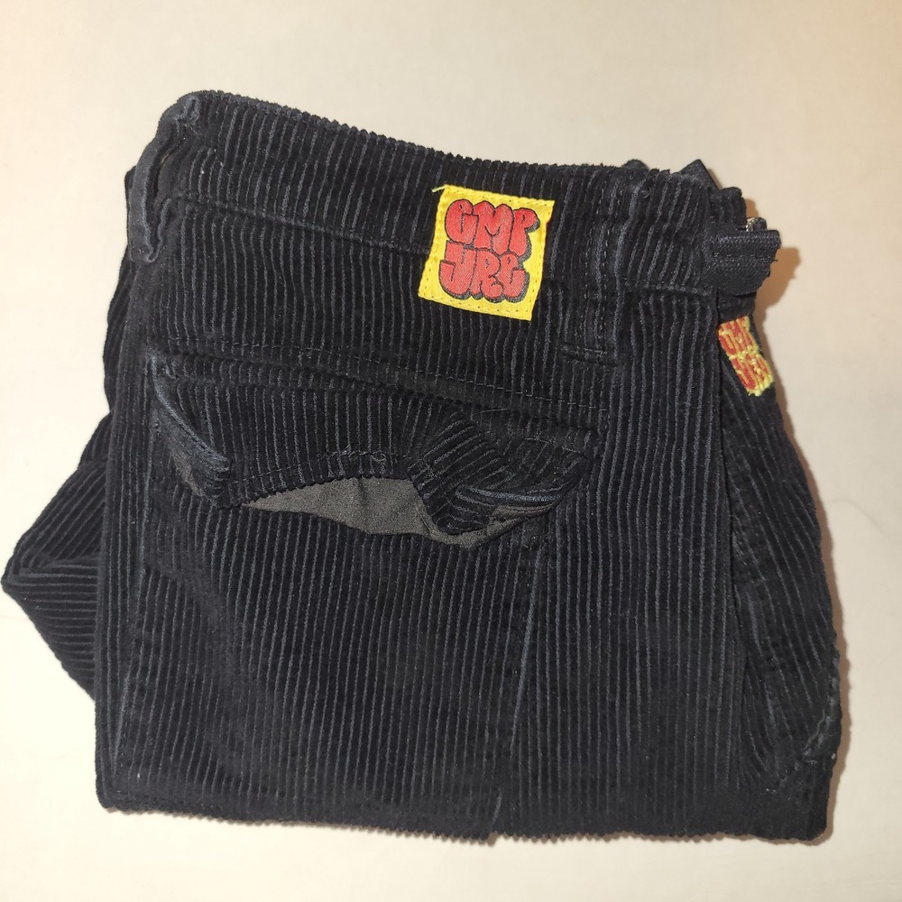 Empyre Corduroy Cargo Skate Grunge Pants Men Size 32x29 Black Adjustable Y2K